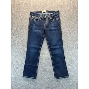 Big Star Jeans‎ Women's 26 Rikki Bootcut Dark Blue Stretch Denim Thick Stitch